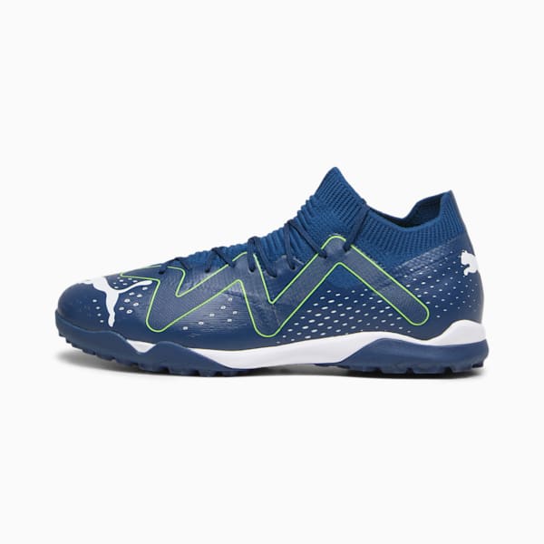 Tacos de fútbol FUTURE MATCH TT para hombre, Persian Blue-PUMA White-Pro Green, extralarge
